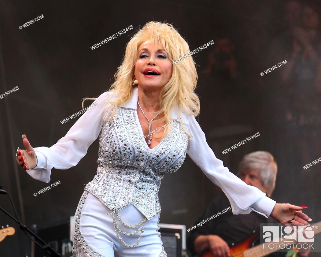 Stock Photo: Glastonbury Festival 2014 - Performances - Day 4 - Dolly Parton Featuring: Dolly Parton Where: Glastonbury, United Kingdom When: 29 Jun 2014 Credit: WENN.