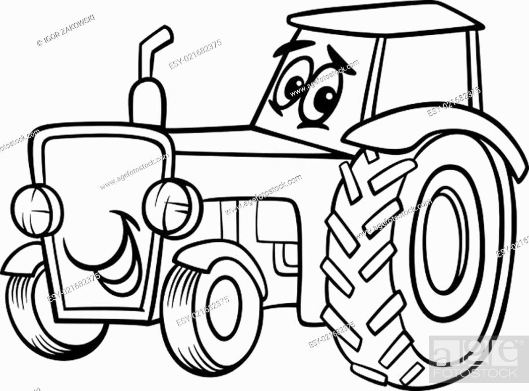 tractor cartoon for coloring book, Stock Photo, Picture And Low Budget  Royalty Free Image. Pic. ESY-021682375 | agefotostock