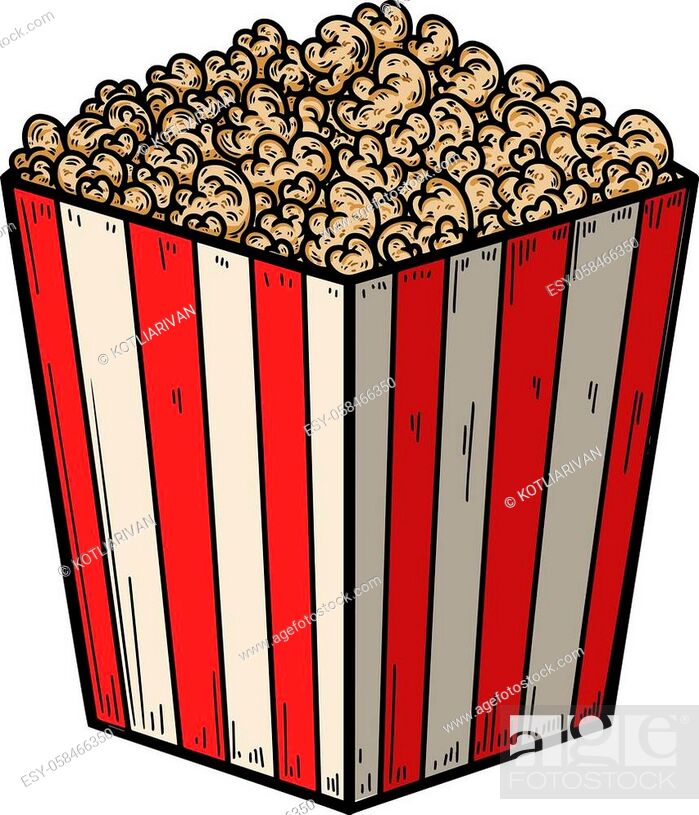 Set of Illustration of popcorn box in engraving style. Design element for  logo, label, sign, poster, Stock Vector, Vector And Low Budget Royalty Free  Image. Pic. ESY-058466350 | agefotostock