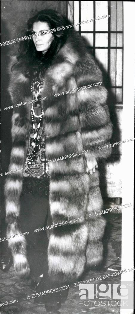 Stock Photo: Dec. 12, 1969 - Well Wrapped Up; Wearing a striking fur coat, Brazilian actress Florinda Bolkan, is pictured when she attend a party given in Rome by press.