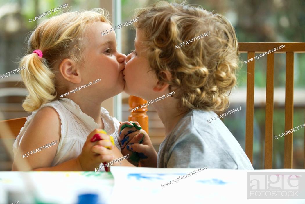 Girl cousins kiss