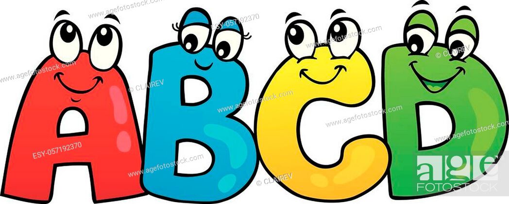 Cartoon ABCD letters theme 1 - eps10 vector illustration, Stock Vector,  Vector And Low Budget Royalty Free Image. Pic. ESY-057192370 | agefotostock