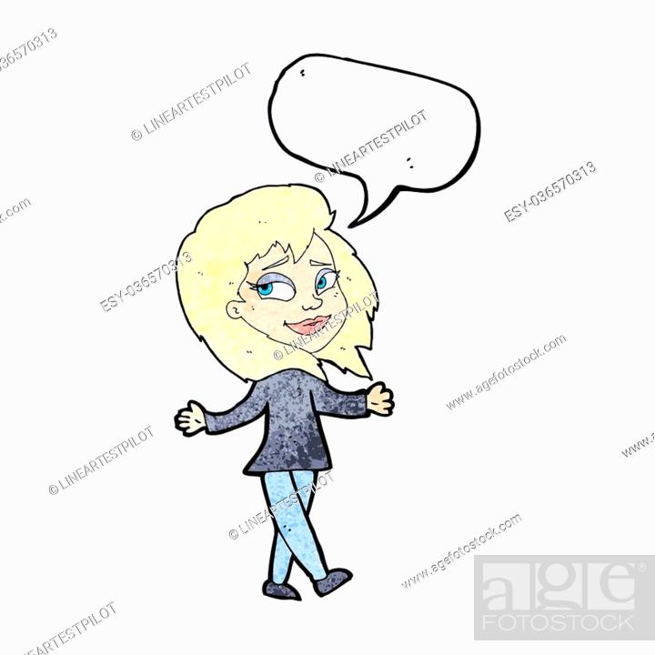 stress free woman cartoon with speech bubble, Stock Vector, Vector And Low  Budget Royalty Free Image. Pic. ESY-036570313 | agefotostock