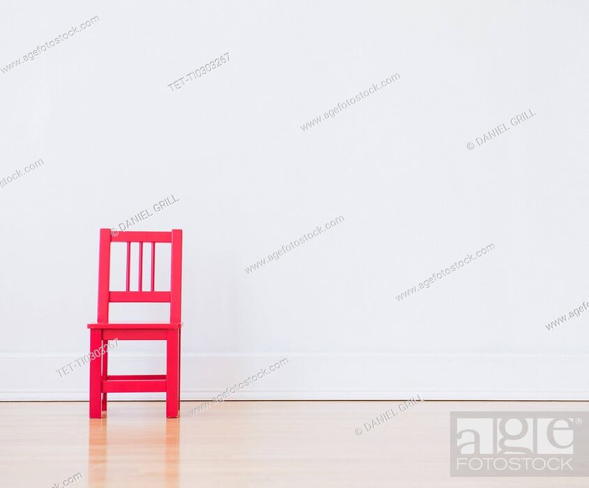 Stock Photo: Studio shot of red chair.