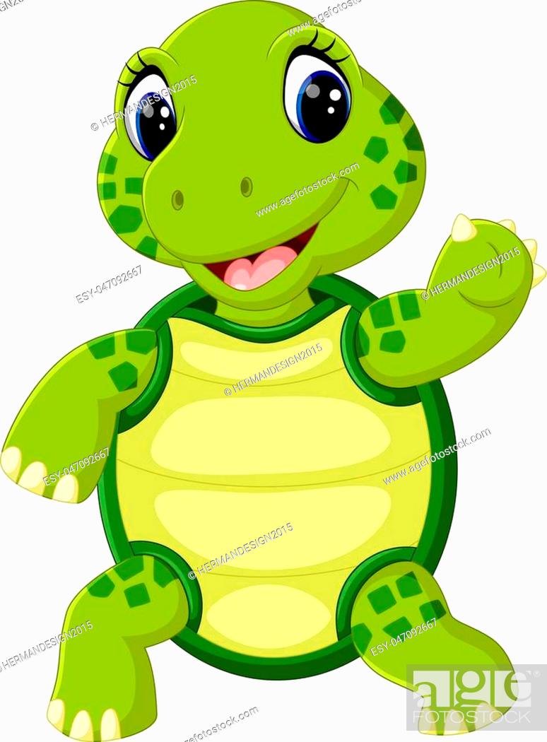 illustration of Cute cartoon turtle, Stock Vector, Vector And Low Budget  Royalty Free Image. Pic. ESY-047092667 | agefotostock