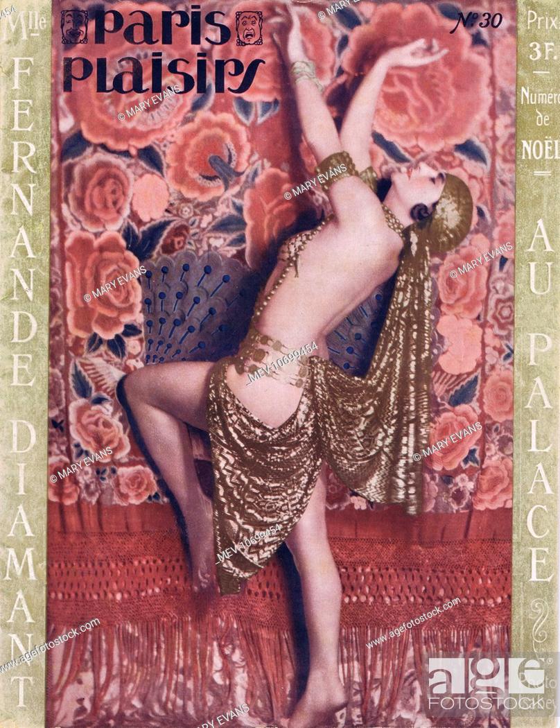 Stock Photo: Cover for Paris Plaisirs number 30, November 1924 featuring Fernande Diamant.