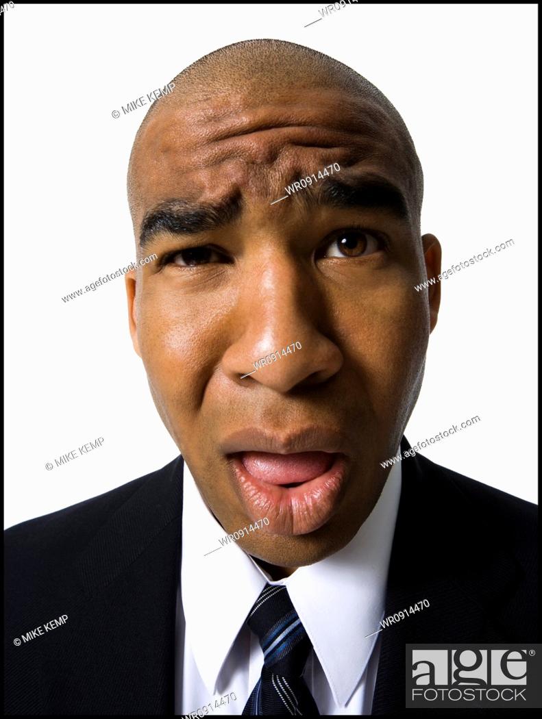 Stock Photo: Man making a funny face.
