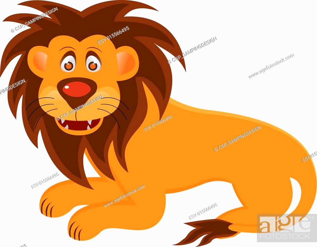 Funny Lion Cartoon, Stock Vector, Vector And Low Budget Royalty Free Image.  Pic. ESY-015566495 | agefotostock