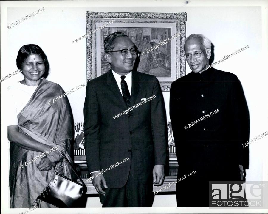 Stock Photo: Jun. 06, 1963 - President of India visits United Nations Headquarters: The President of the Republic of India, Sarvepalli Radhakrishnan.