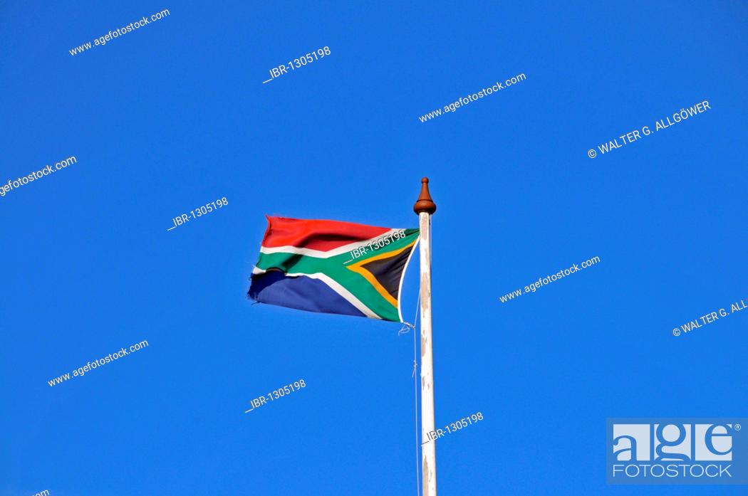 Flag of South Africa, Port Elizabeth, Eastern Cape, South Africa, Africa,  Stock Photo, Picture And Rights Managed Image. Pic. IBR-1305198 |  agefotostock