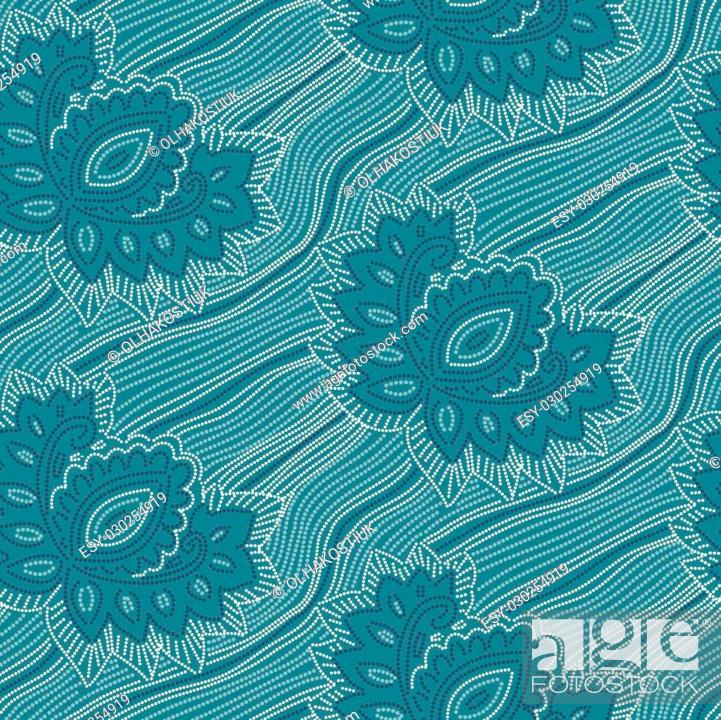 Floral seamless pattern with points. Ethnic dotted texture, Stock Vector,  Vector And Low Budget Royalty Free Image. Pic. ESY-030254919 | agefotostock