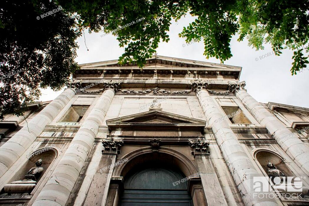 Stock Photo: Facade of Church San Vidal (San Vitale) in Venice. Italy. Event and Concert Hall.