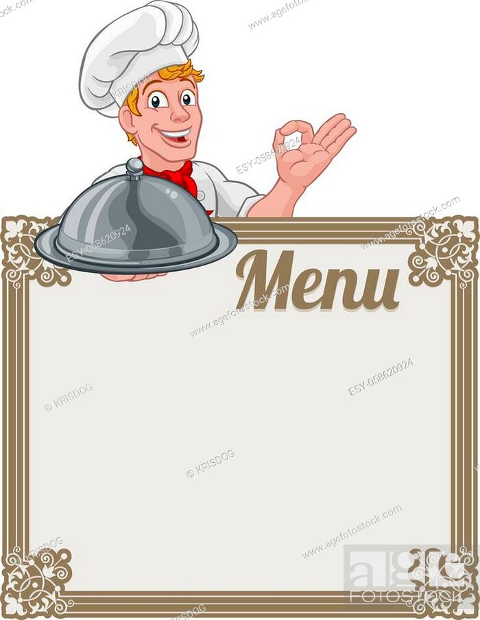 A chef cook or baker man cartoon character giving a perfect or okay chefs  hand sign, Stock Vector, Vector And Low Budget Royalty Free Image. Pic.  ESY-058620924 | agefotostock
