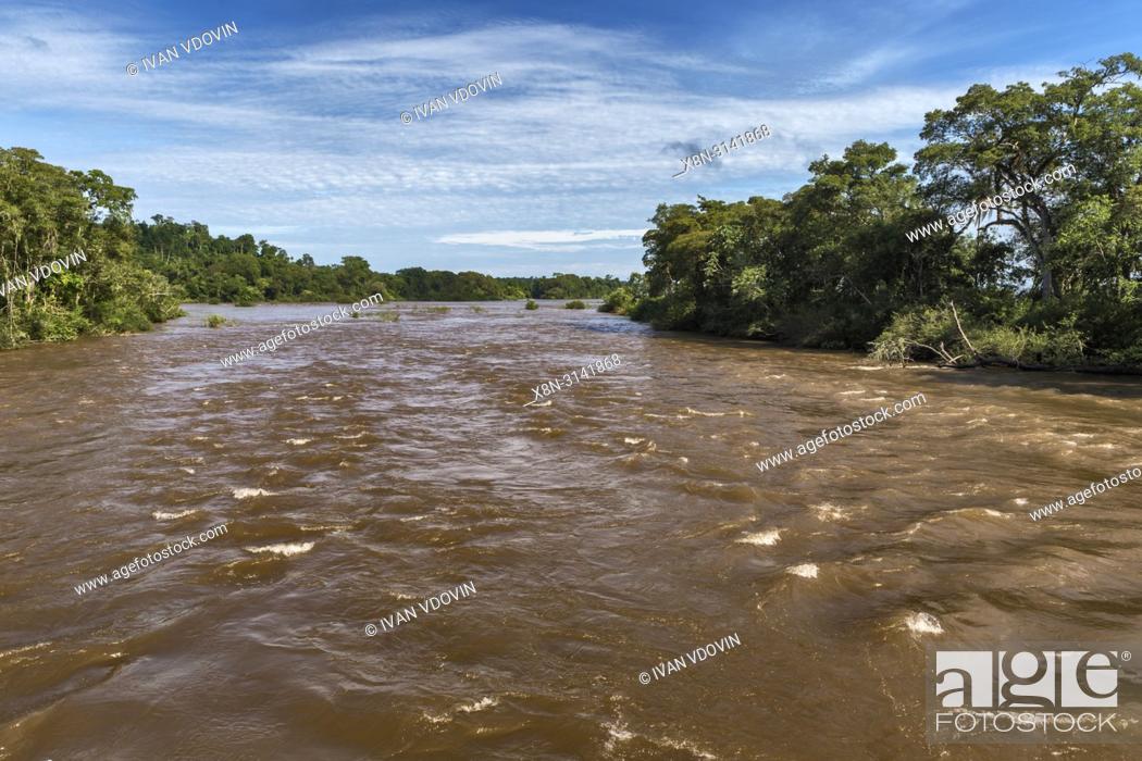 Stock Photo: Iguazu Falls, Puerto Iguazu, Misiones, Argentina.