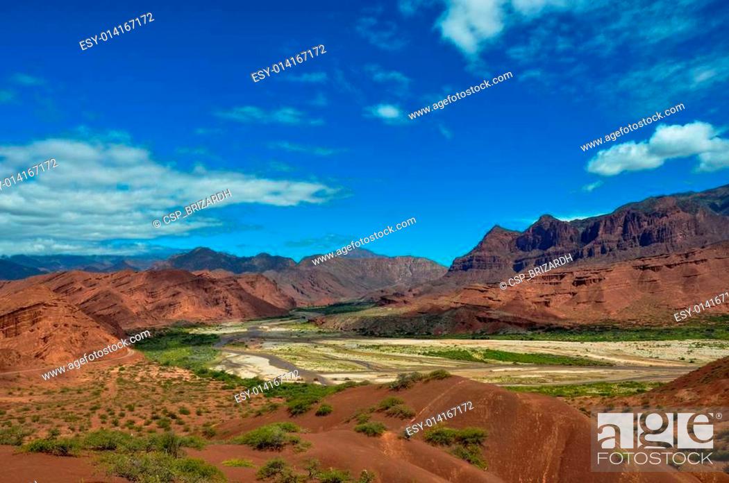 Stock Photo: Deserts landscapes of Quebrada las cochas, North Argentina.