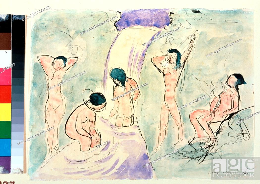 Agrarisch reparatie lid Bathers. Matisse, Henri (1869-1954). Watercolour and ink on paper. Modern,  Stock Photo, Picture And Rights Managed Image. Pic. FAI-377 | agefotostock