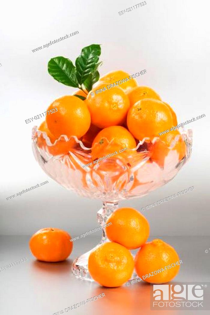 Stock Photo: Footed Bowl with Tangerines.