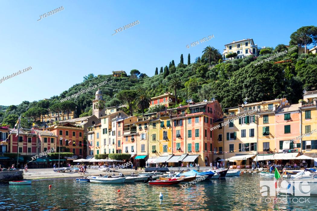 Stock Photo: Portofino, Genoa Province, Italian Riviera, Italy. The harbour.