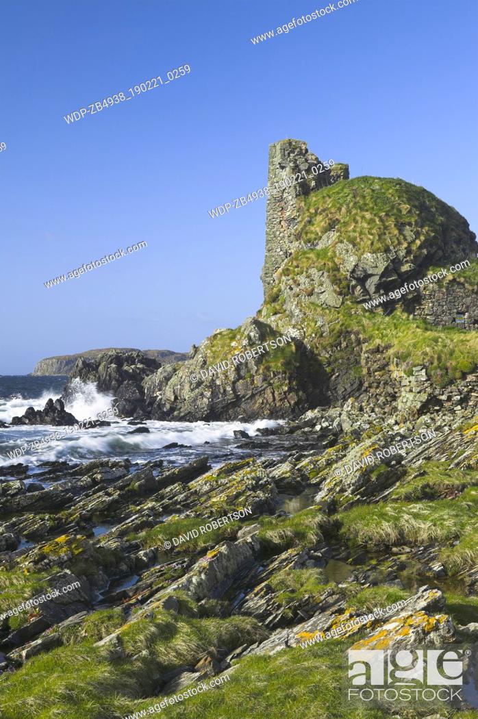 Stock Photo: Dunivaig Castle, Lagavulin, near Port Ellen, Isle of Islay, Argyll and Bute, Scotland.
