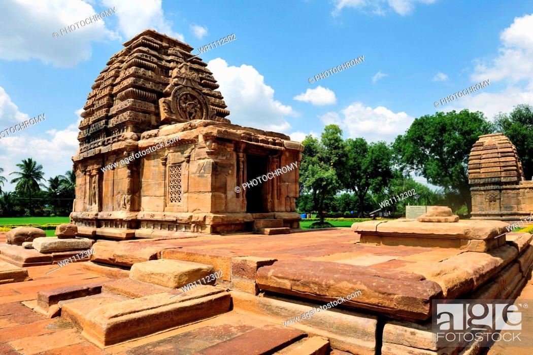 Stock Photo: Kadasiddhwsvara Temple Pattadakal Badami Karnataka India Asia October 2010.