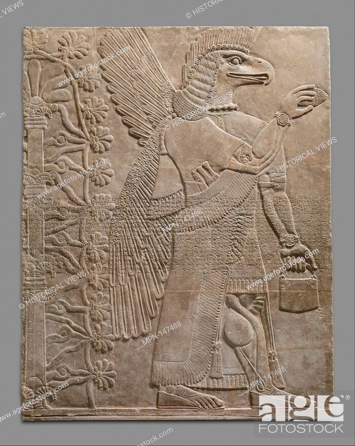 Relief Panel Period Neo Assyrian Date Ca 883 859 B Stock