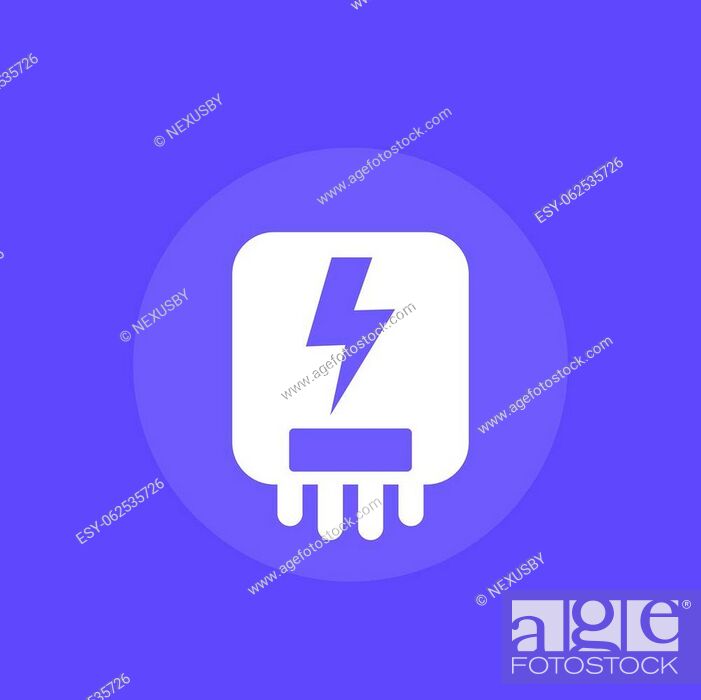 Stock Vector: electric power control system icon, vector, eps 10 file, easy to edit.
