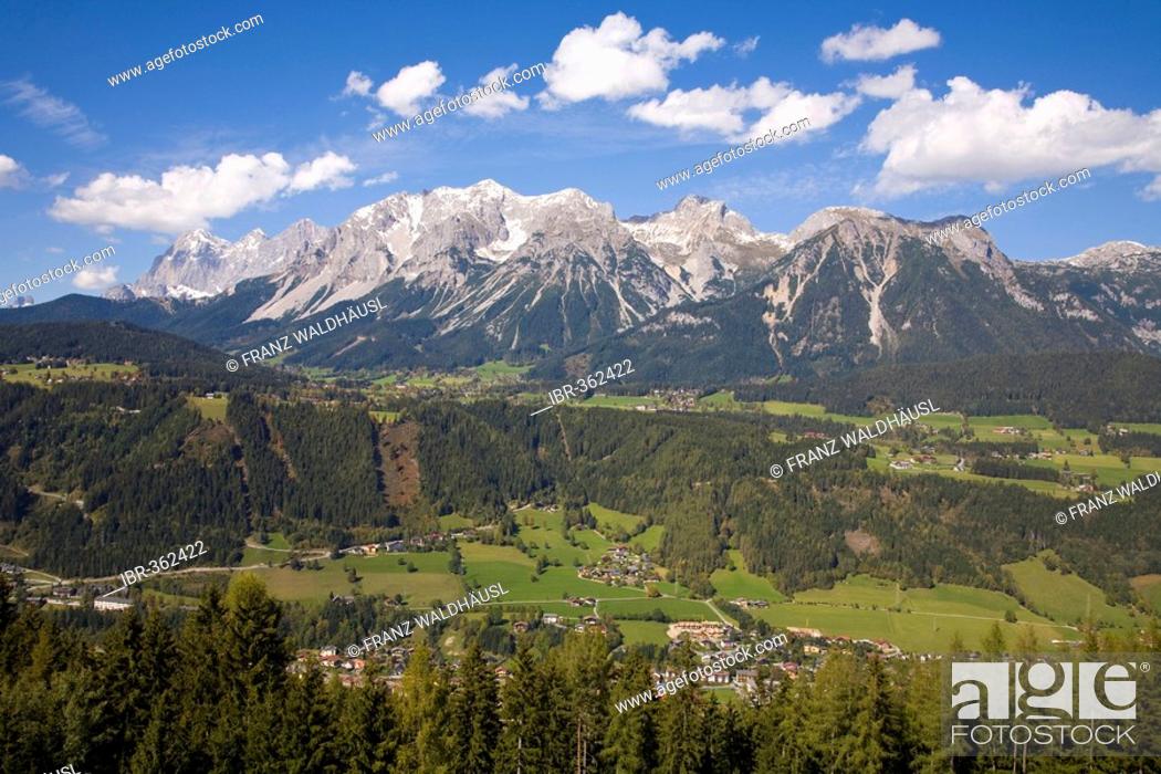 Stock Photo: Dachstein Mountain Range near Ramsau / Schladming, Austria, Styria.
