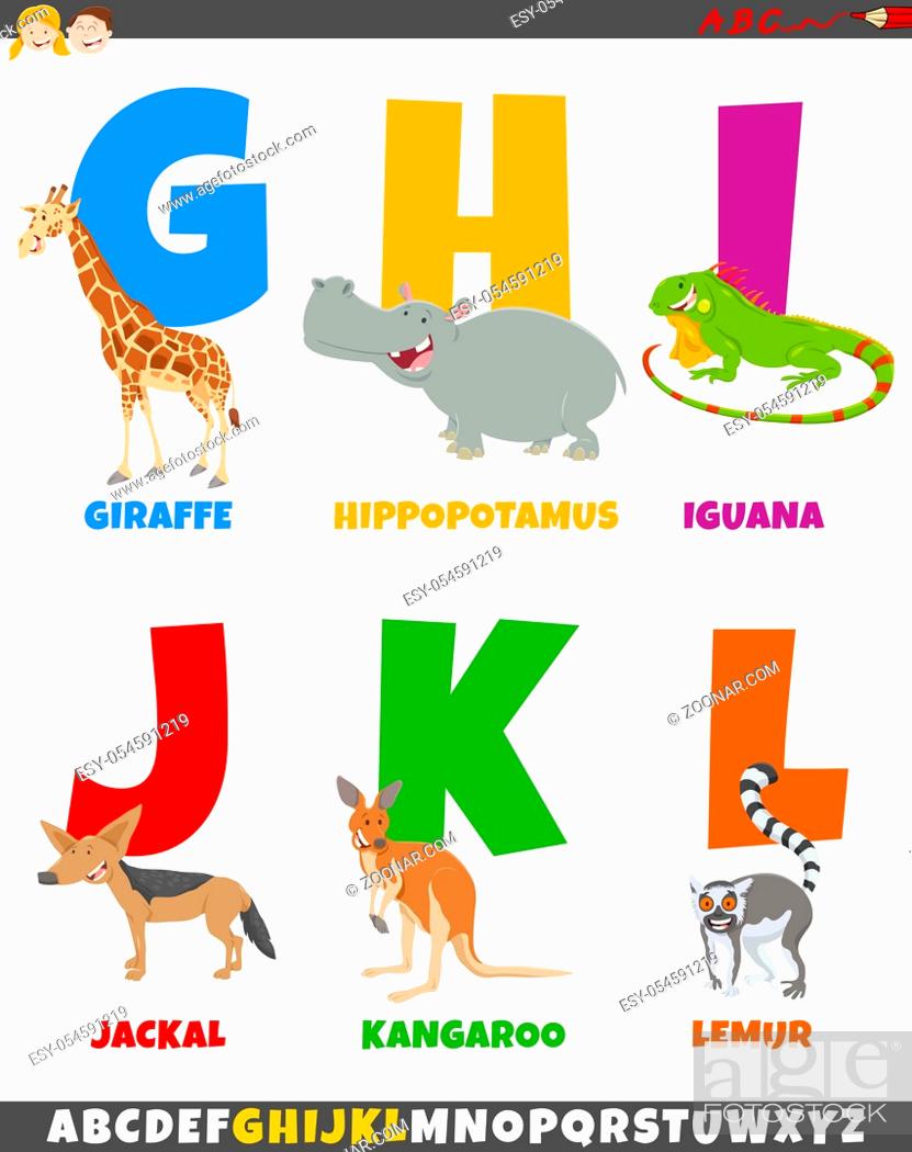 Cartoon Illustration of Colorful Alphabet Set from Letter G to L with Funny  Animal Characters, Stock Photo, Picture And Low Budget Royalty Free Image.  Pic. ESY-054591219 | agefotostock