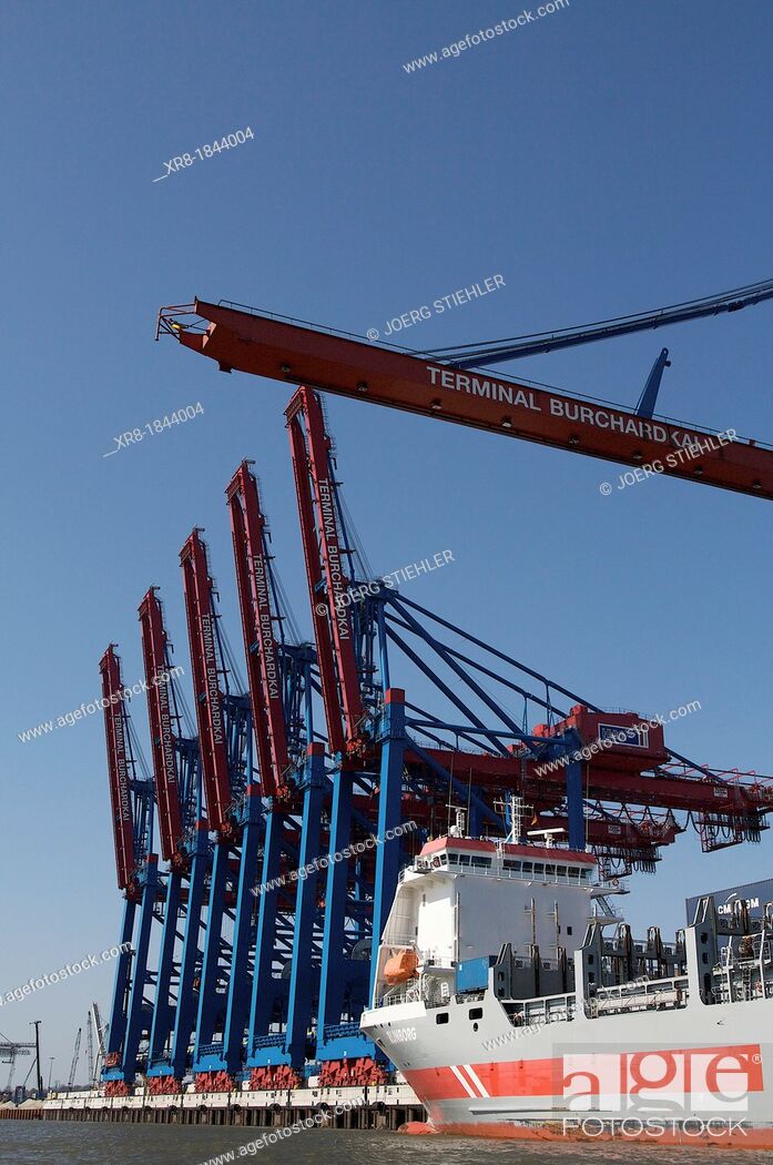 Stock Photo: Dockside Crane, Port of Hamburg.