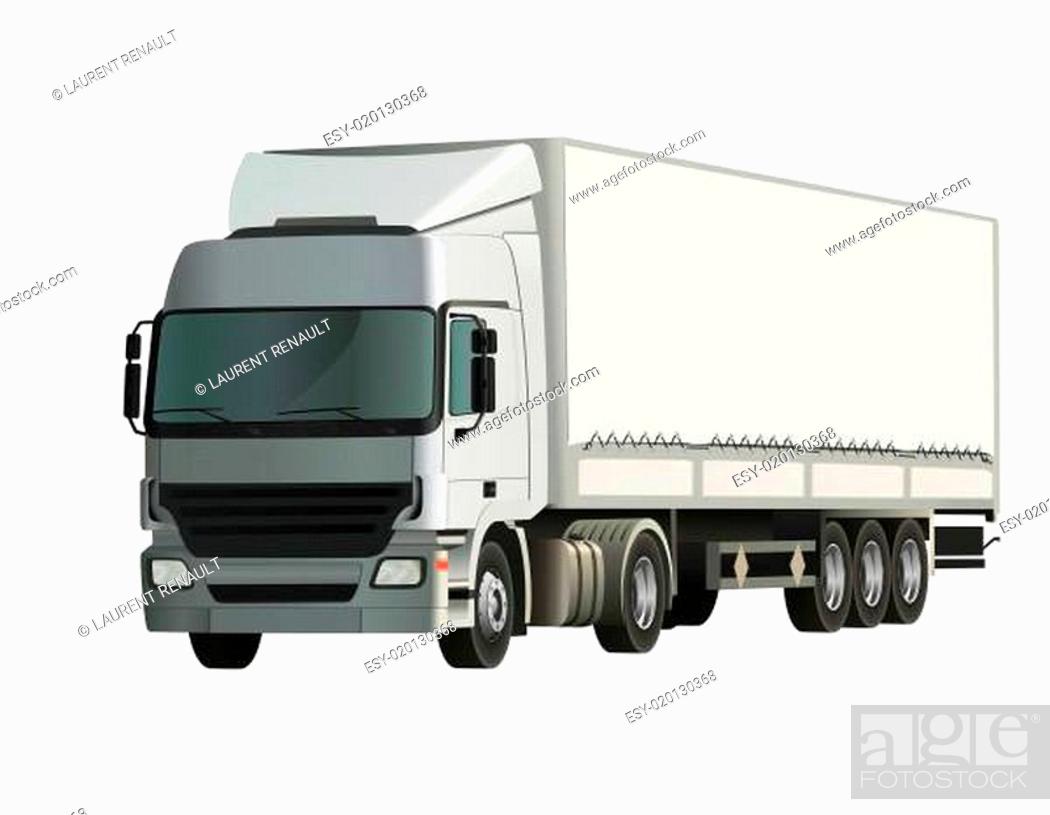 Stock Photo: Semi-trailer truck.