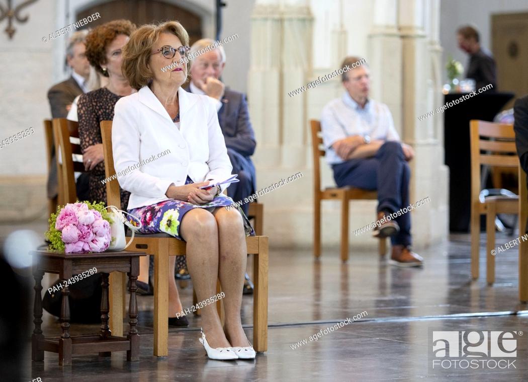 Stock Photo: Princess Margriet of The Netherlands at the Stevenskerk in Nijmegen, on June 04, 2021, to attend the farewell lecture of prof. dr. J.E.E.