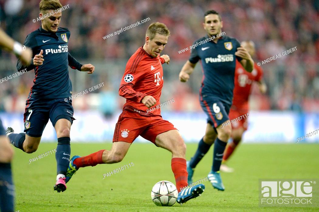 Stock Photo: Munich's Philipp Lahm in action during the Champions League semi-final second leg soccer match between Bayern Munich and Atletico Madrid at the Allianz Arena in.