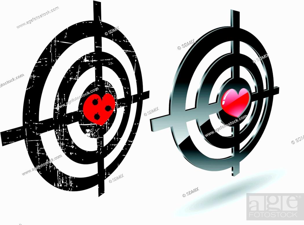 Stock Vector: the abstract vector grunge target set.