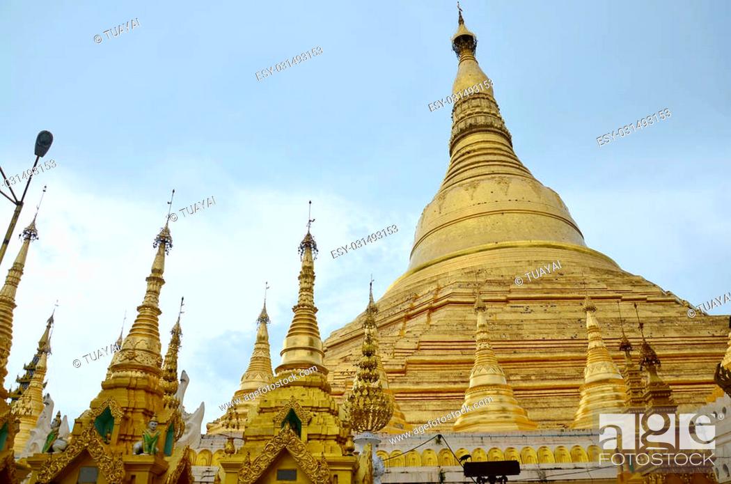 Stock Photo: Shwedagon Pagoda or Great Dagon Pagoda located in Yangon, Burma.