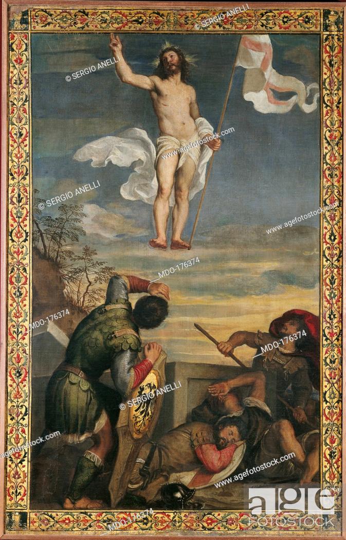 The Resurrection  Christ Jesus canvas Dream-art Oil painting Tiziano Vecellio 