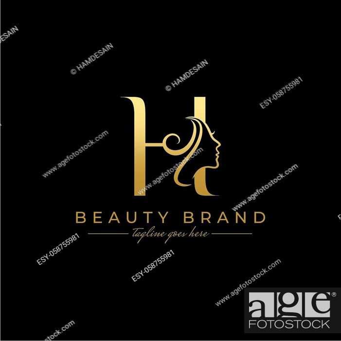 Letter H Beauty Face, Hair Salon Logo Design, Stock Vector, Vector And Low  Budget Royalty Free Image. Pic. ESY-058755981 | agefotostock