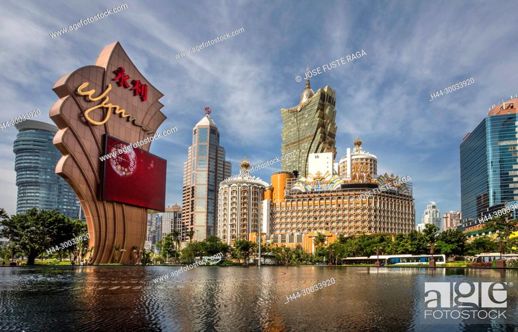 Stock Photo: China , Macao City, Cathedral Parish District Skyline.