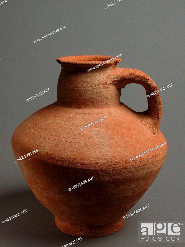 Stock Photo: Jug with Handle, Coptic, 4th-7th century. Creator: Unknown.