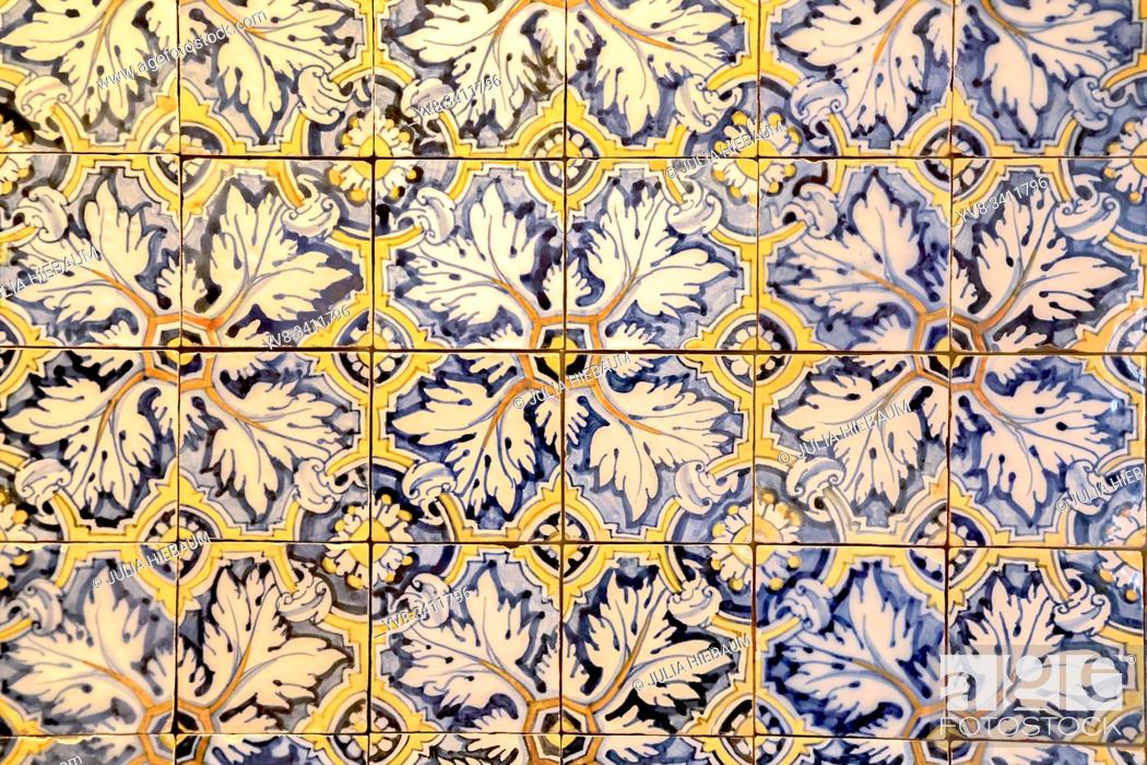 Stock Photo: Vintage Azulejos tiles in Lisbon, Portugal.