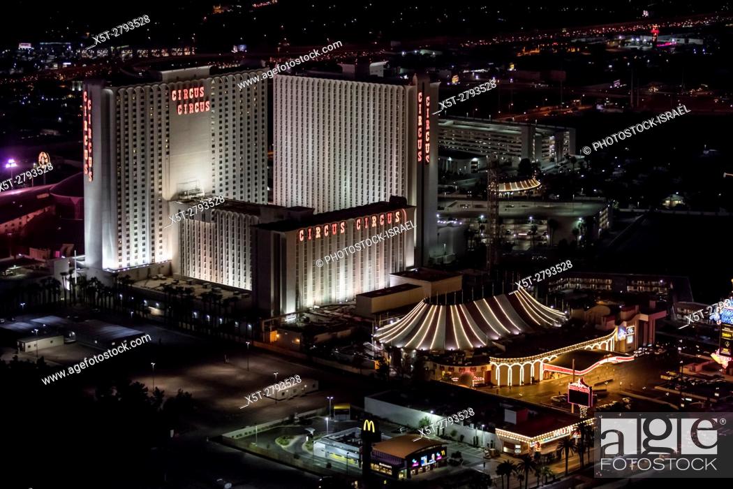 Enfermedad Mediador Barricada Aerial view of Circus Circus Hotel the Strip, Las Vegas, Nevada, USA, Foto  de Stock, Imagen Derechos Protegidos Pic. X5T-2793528 | agefotostock