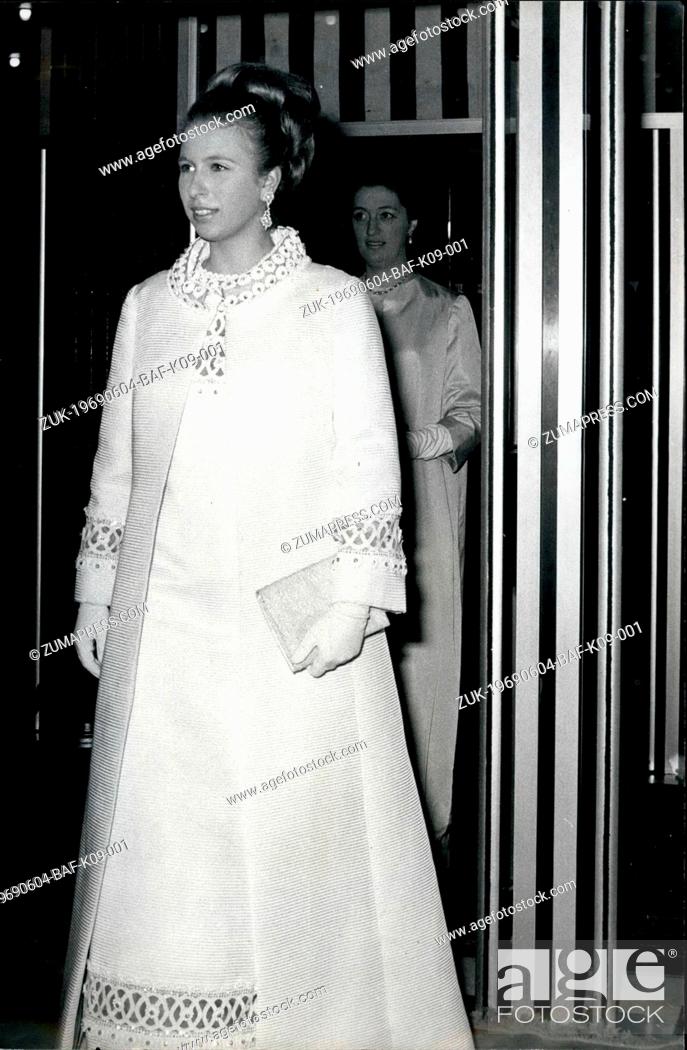 Stock Photo: Jun. 04, 1969 - June 4th 1969. Princess Anne attends Royal Premiere . Princess Anne , last night attended the world premiere of ' Run wild.