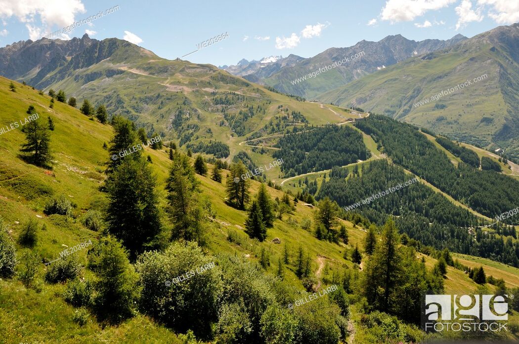 Stock Photo: Ascent from Valloire to Brive 2.