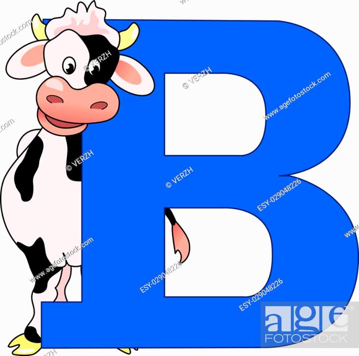 The illustration shows the English alphabet letter B with the image of an  bull, Stock Photo, Picture And Low Budget Royalty Free Image. Pic.  ESY-029048226 | agefotostock