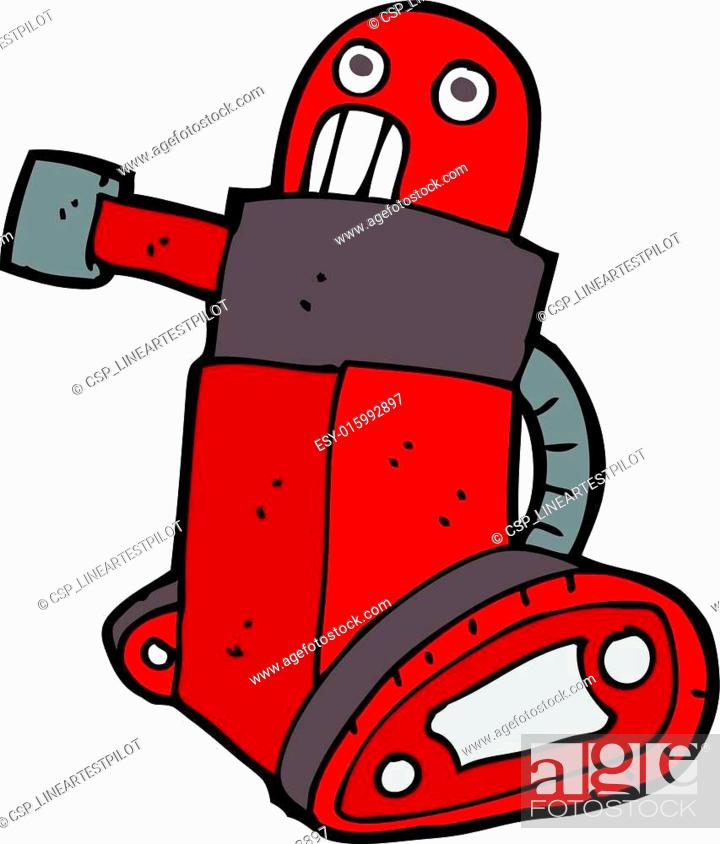 cartoon tank robot, Stock Vector, Vector And Low Budget Royalty Free Image.  Pic. ESY-015992897 | agefotostock
