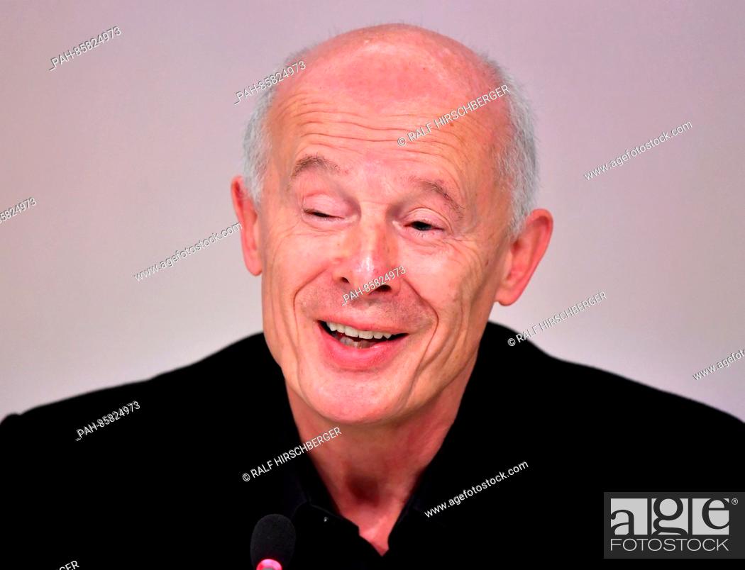 Stock Photo: Climatologist Hans Joachim Schellnhuber speaks during a state press conference on the results of the Climate Summit in Morocco in Potsdamn,  Germany.