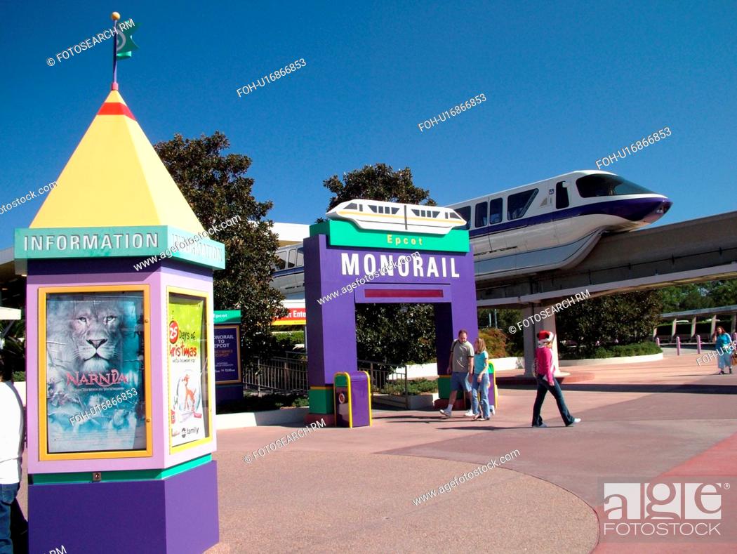 Orlando, FL, Florida, Walt Disney World Resort, Magic Kingdom Park,  Monorail (Editorial Use Only), Foto de Stock, Imagen Derechos Protegidos  Pic. FOH-U16866853 | agefotostock