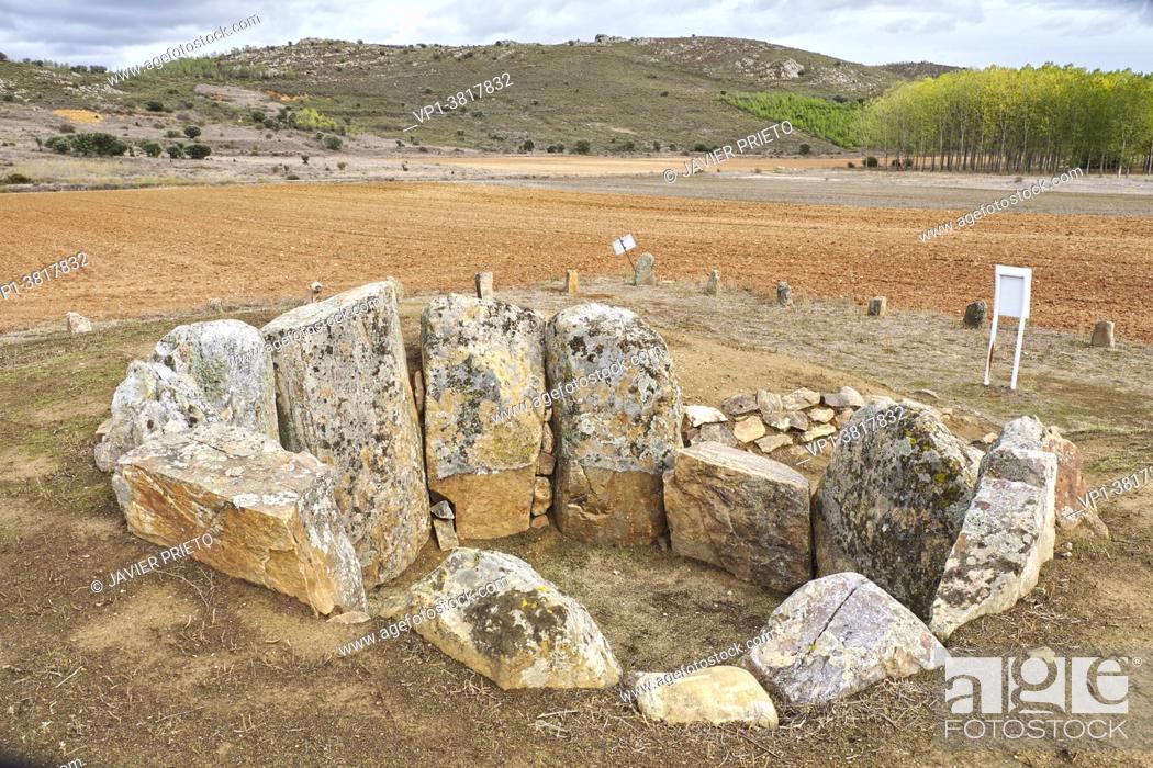 Stock Photo: Dolmen of San Adrián. Granucillo de Vidriales. Benavente and the Valles region. Zamora. Castile and Leon. Spain.