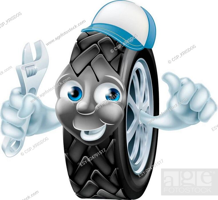 Tire mechanic cartoon character, Stock Vector, Vector And Low Budget  Royalty Free Image. Pic. ESY-024791517 | agefotostock