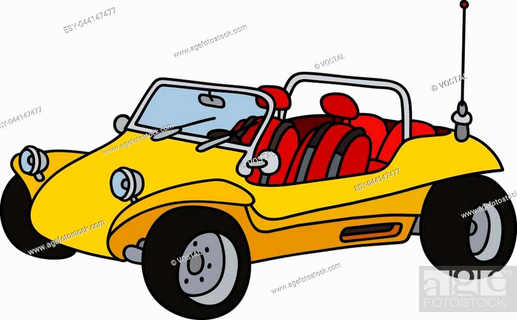 Hand drawing of a funny yellow dune buggy - not a real model, Stock Vector,  Vector And Low Budget Royalty Free Image. Pic. ESY-044147477 | agefotostock