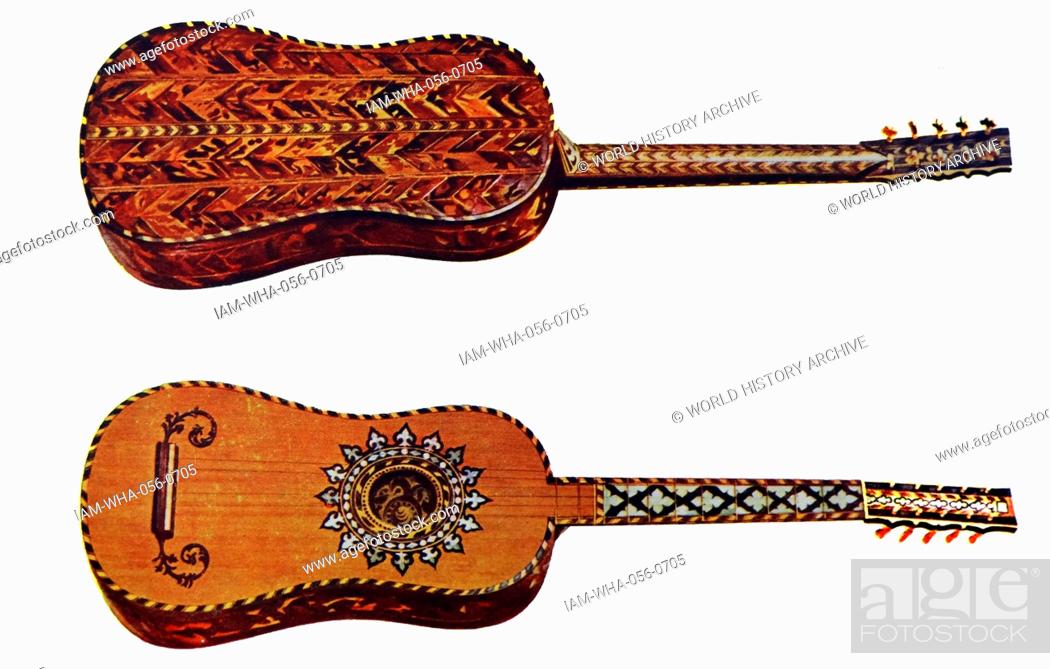 The Rizzio Guitar. This instrument is made from tortoiseshell, ivory, Foto de Stock, Imagen Derechos Protegidos Pic. IAM-WHA-056-0705 | agefotostock